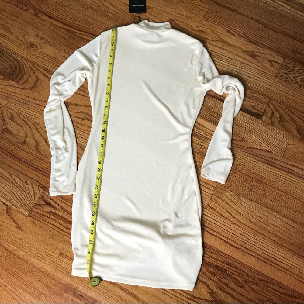 JLux Label Cream Long Sleeve Dress NWT - Picture 7 of 7
